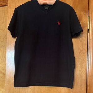 Polo by Ralph Lauren Men's Black Tee with Red Logo